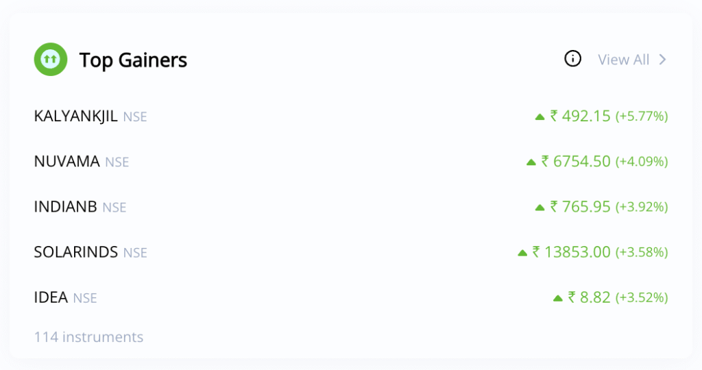 Top Gainers