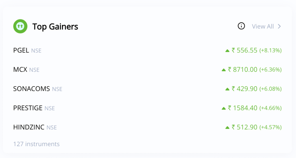 Top Gainers