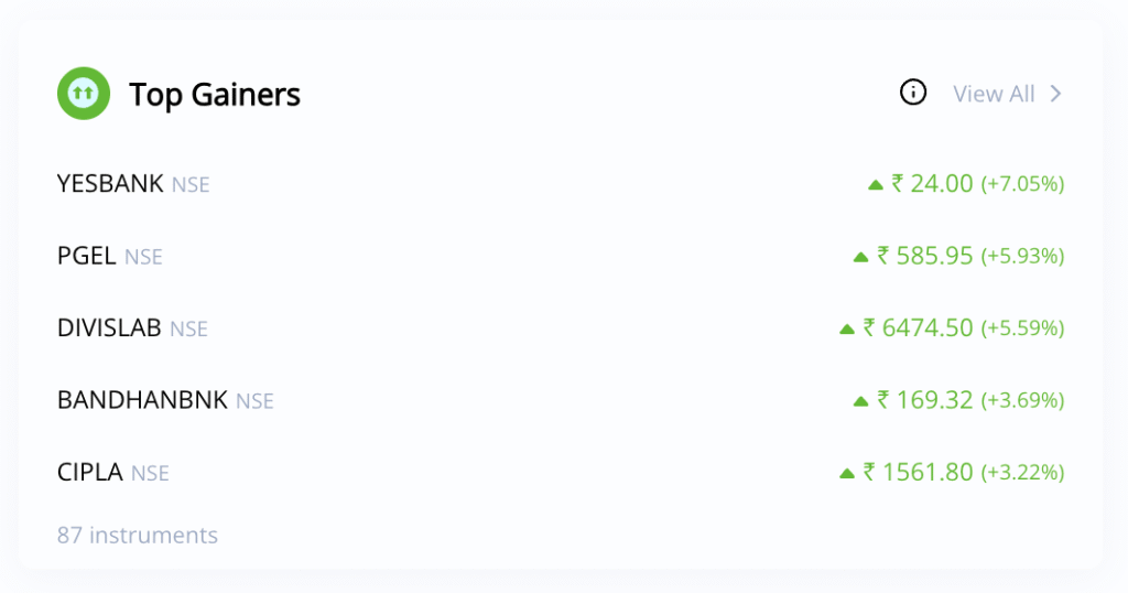 Top Gainers